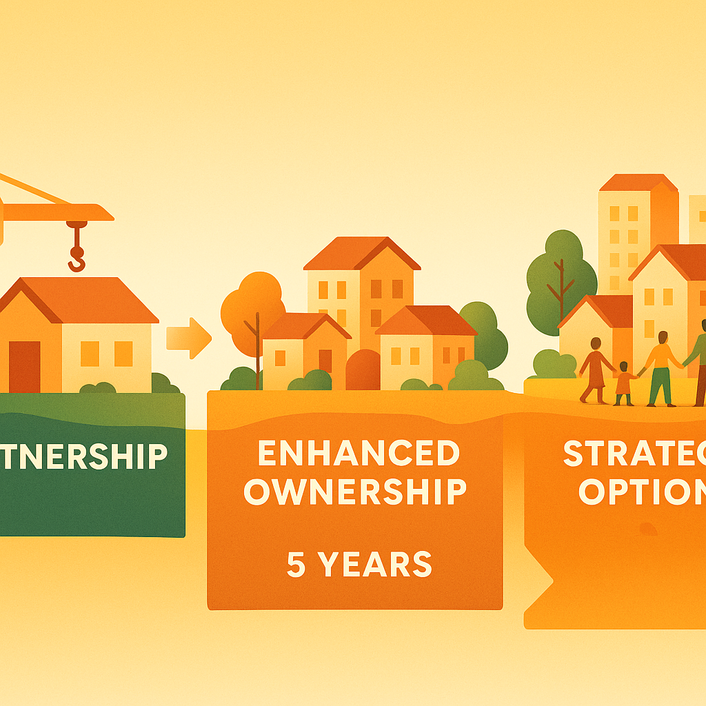Asset Building Timeline - Three stages from Partnership to Strategic Options