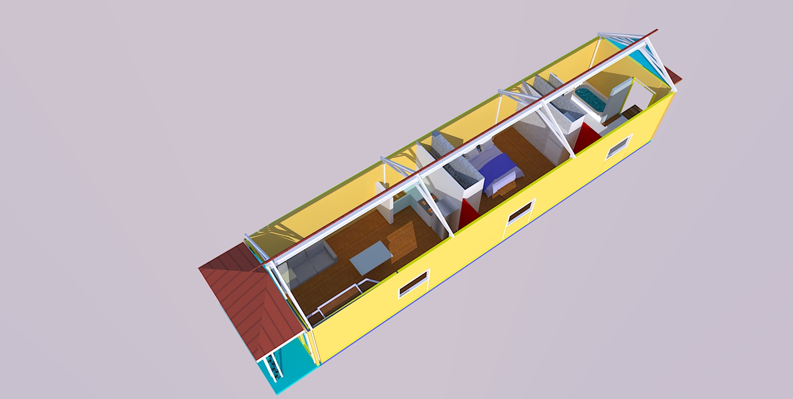 Bird's Eye View - Front to Back