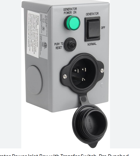 Generator Inlet and Switching Gear